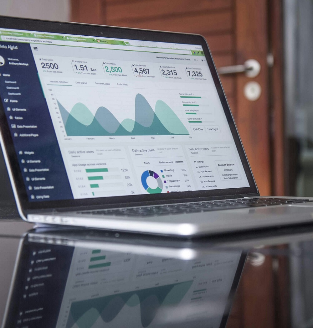 Data and UI dashboard mockups